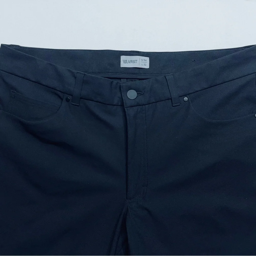 VRST 5-Pocket Commuter Pants Mens Size 34x32 Black Polyester Spandex     READ - Picture 3 of 15